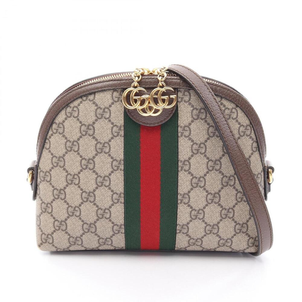 GUCCI Authentic Cream Leather Shoulder Bag